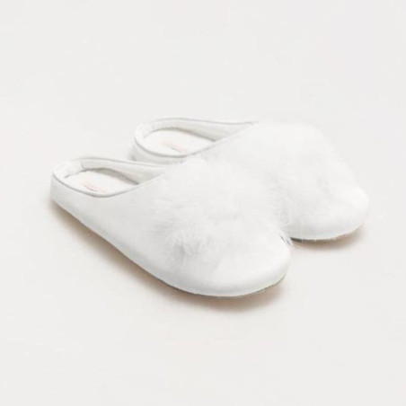 Bridal Slippers with Marabou Feather, Ysabel Mora.