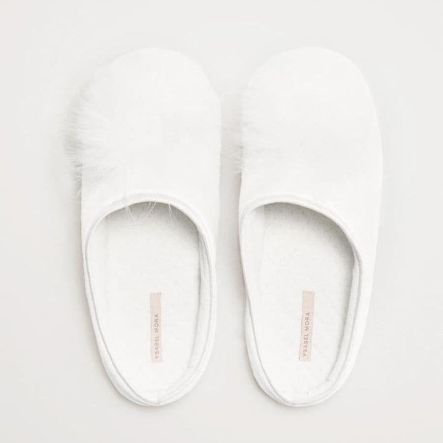 Bridal Slippers with Marabou Feather, Ysabel Mora.
