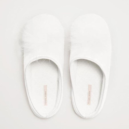 Bridal Slippers with Marabou Feather, Ysabel Mora.