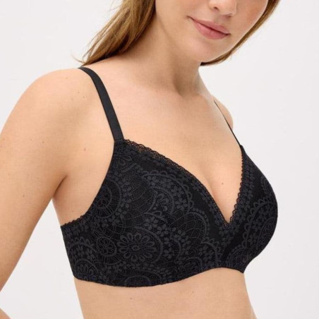 Wire-Free Lace Bra with Light Padding, ysabel mora.