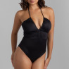 Katam Black Swimsuit with V-Neck and Halter Tie, dorina. Katam Black Swimsuit with V-Neck and Halter Tie, dorina.