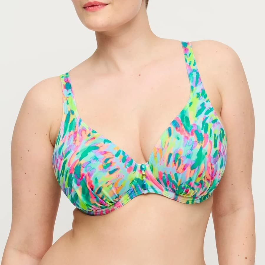 Minimizer Deep Plunge Underwired Bikini Top Douala, primadonna swim.