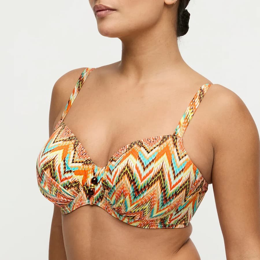 Copa bikini reductora estampada, tubou de primadonna swim.