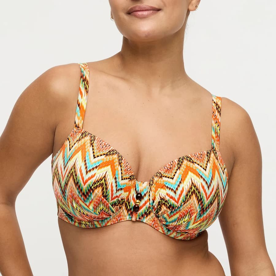 Copa bikini reductora estampada, tubou de primadonna swim.