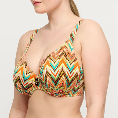 Copa bikini reductora escotada, tubou de primadonna swim.