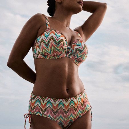 Copa bikini reductora estampada, tubou de primadonna swim.