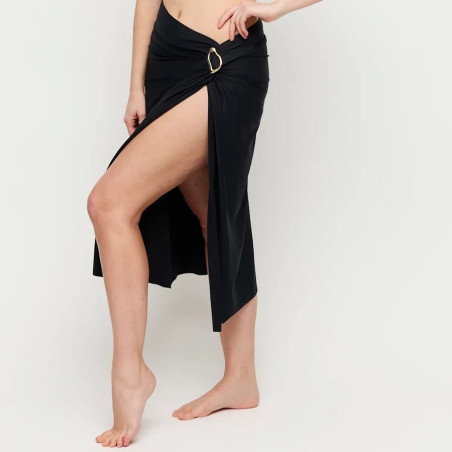 Falda larga de playa con abertura, uvita de primadonna swim.