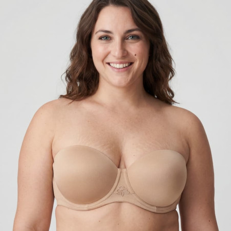 Strapless bra, underwired, padded, malala, singular.