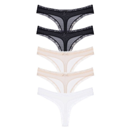 Packx5 Microfiber Thongs, essential cotton, dorina.