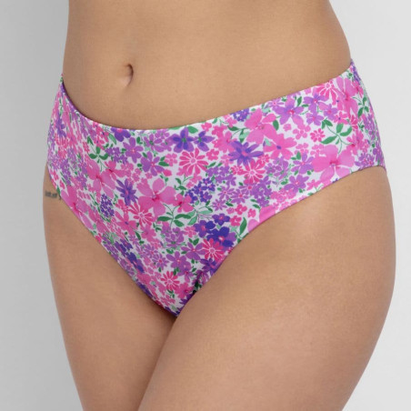 Es Paradís Brazilian Bikini Bottoms – High Leg Floral Print, dorina.