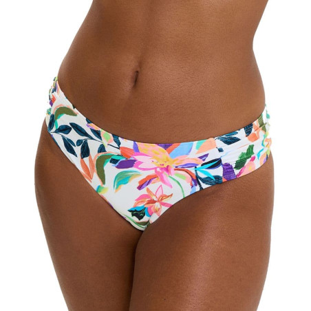 Conjunto bikini sin tirantes flores, barbade de sans complexe.