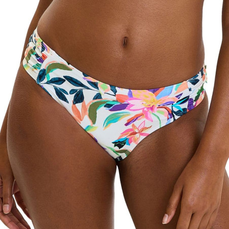 Conjunto bikini sin tirantes flores, barbade de sans complexe.