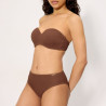 Sand Bandeau Underwire Bikini with Textured Fabric, ysabel mora.