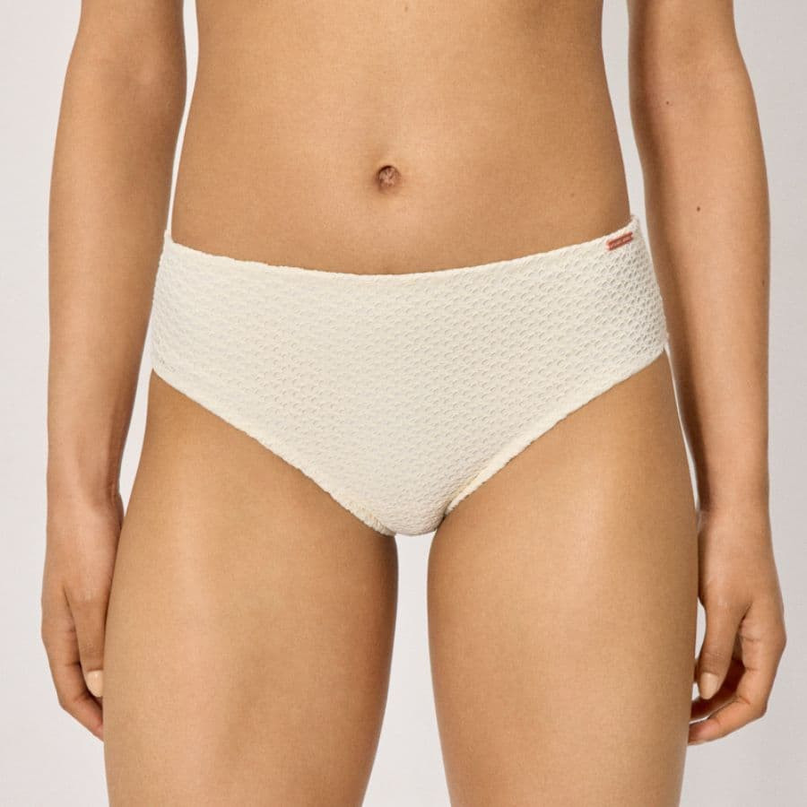 Sand Bandeau Underwire Bikini with Textured Fabric, ysabel mora.