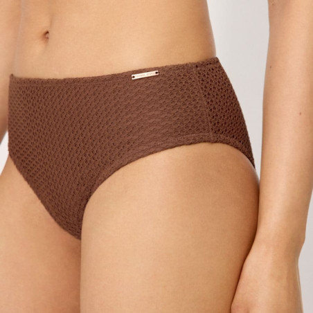Sand Bandeau Underwire Bikini with Textured Fabric, ysabel mora.