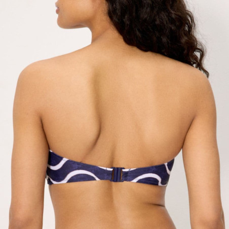 Conjunto bikini sin tirantes copa c, wave de ysabel mora.