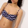 Conjunto bikini sin tirantes copa c, wave de ysabel mora.