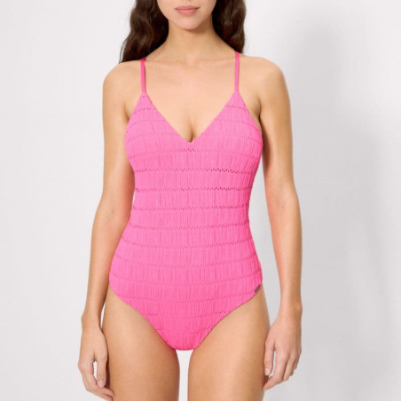 Strawberry Textured Swimsuit, ysabel mora.
