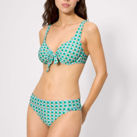 Sea Full Cup Underwire Bikini with Foldable Midi Bottom,...