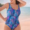 Louise Zipper Swimsuit, Wire-Free, rosa faia. Louise Zipper Swimsuit, Wire-Free, rosa faia.