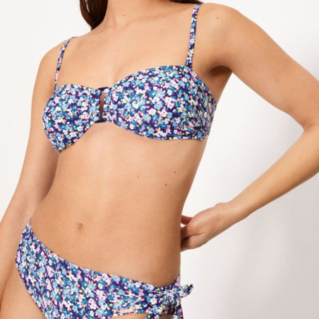 Flowers Plus Size Bandeau Bikini, ysabel mora.