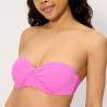 Conjunto bikini sin tirantes liso copa c, palms de ysabel mora.