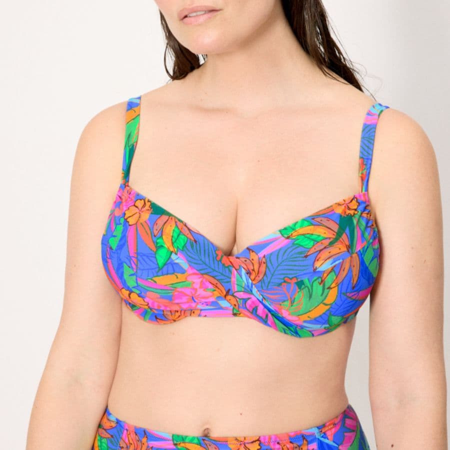 Palms Plus Size Minimizer Bikini Set with Underwire, ysabel mora.