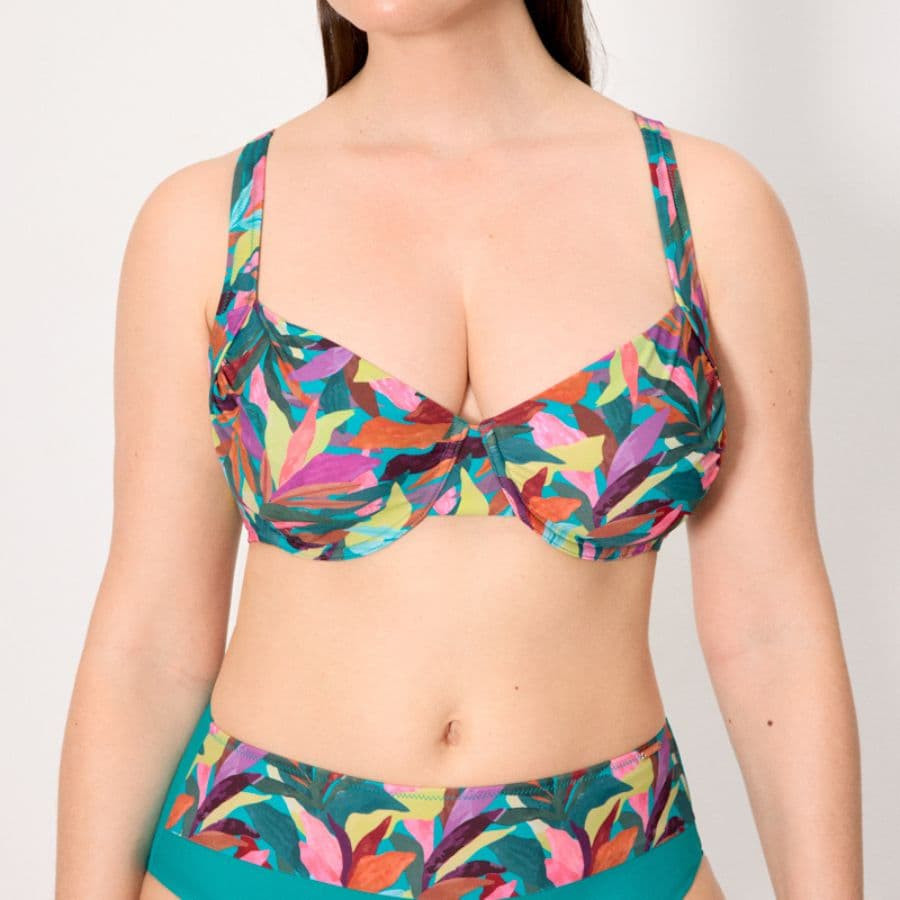 Plus Size Minimizer Bikini Set with Underwire, ysabel mora.