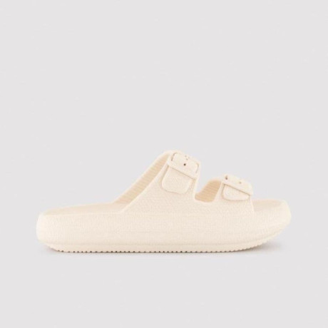 Backless Beach Sandals in Light Beige, ysabel mora.
