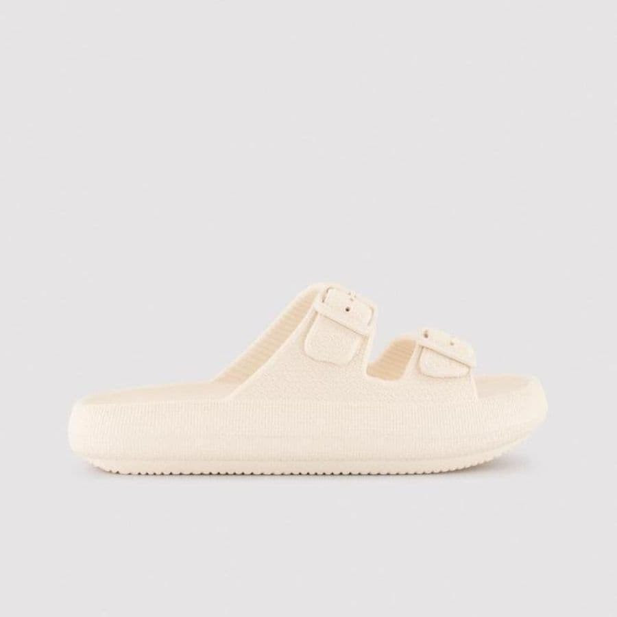 Backless Beach Sandals in Light Beige, ysabel mora.