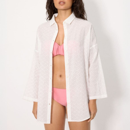 Long Sleeve Embroidered Beach Shirt, ysabel mora.