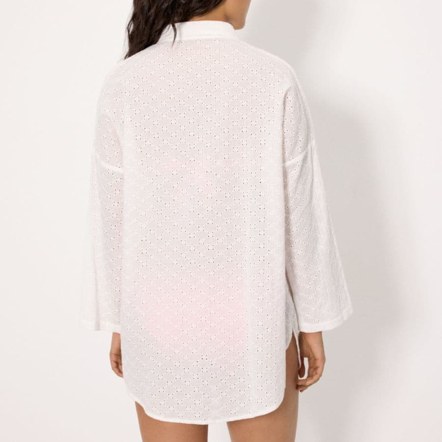 Long Sleeve Embroidered Beach Shirt, ysabel mora.