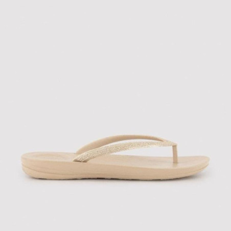 Beige Beach Flip Flops with Extra Comfort Sole, ysabel mora.
