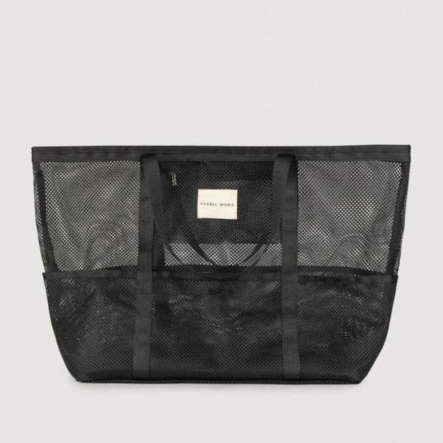 Bolso de playa calado negro, palms de ysabel mora.
