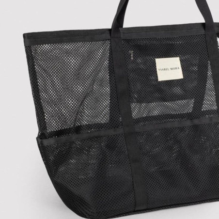 Palms Black Mesh Beach Bag, ysabel mora.