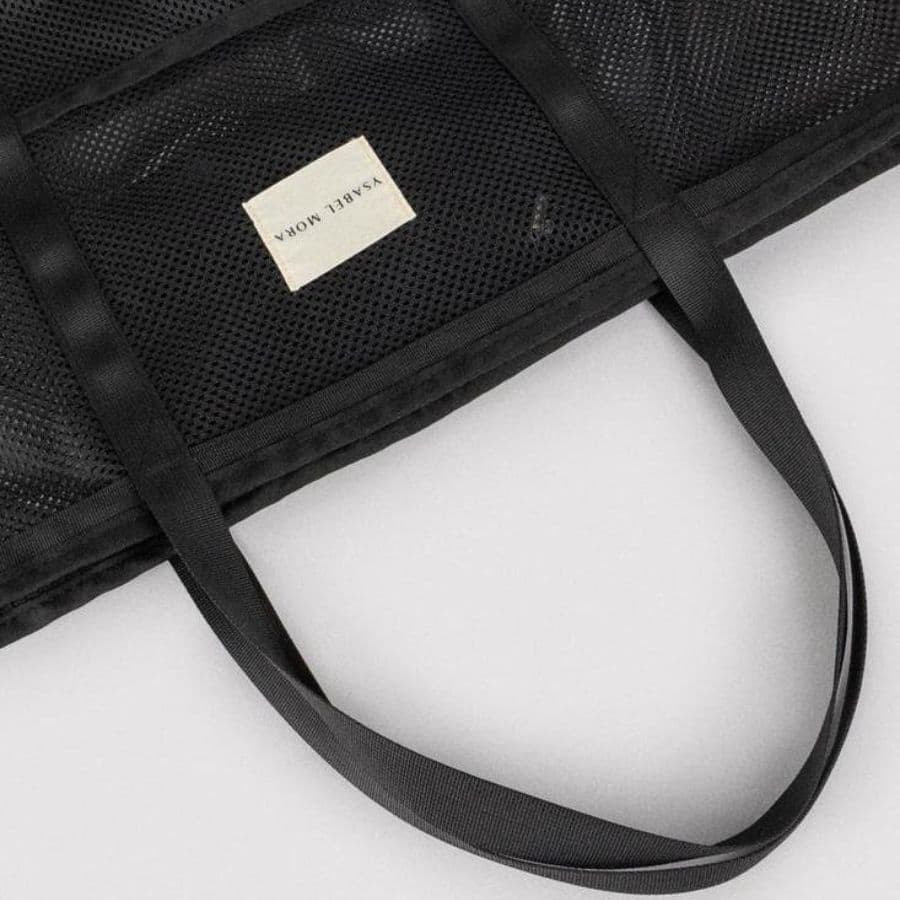 Palms Black Mesh Beach Bag, ysabel mora.