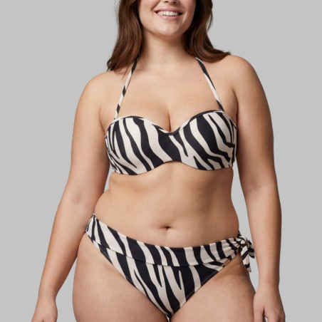 Conjunto bikini sin tirantes, copa d, ysabel mora.