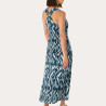 Vestido largo de tirantes estampado, indigo wave de promise.