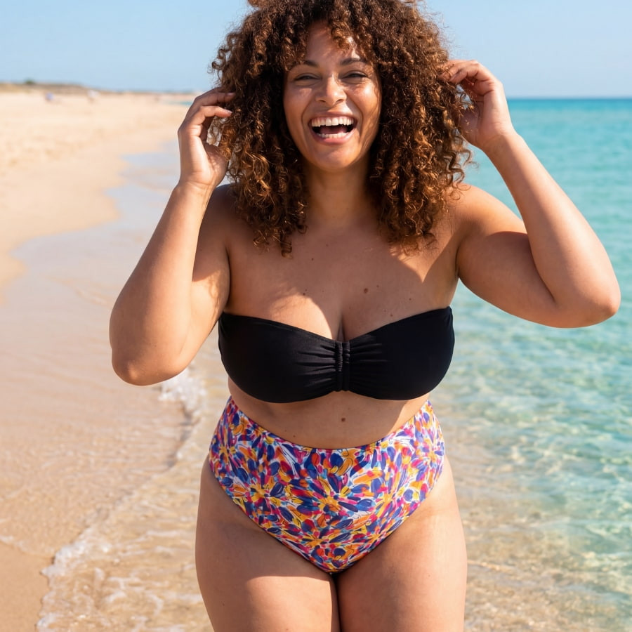 Bikini full briefs, print colors, singular swim.