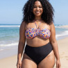 Strapless bikini top, print colors, non wired, removable padded, singular swim. Strapless bikini top, print colors, non wired, removable padded, singular swim.