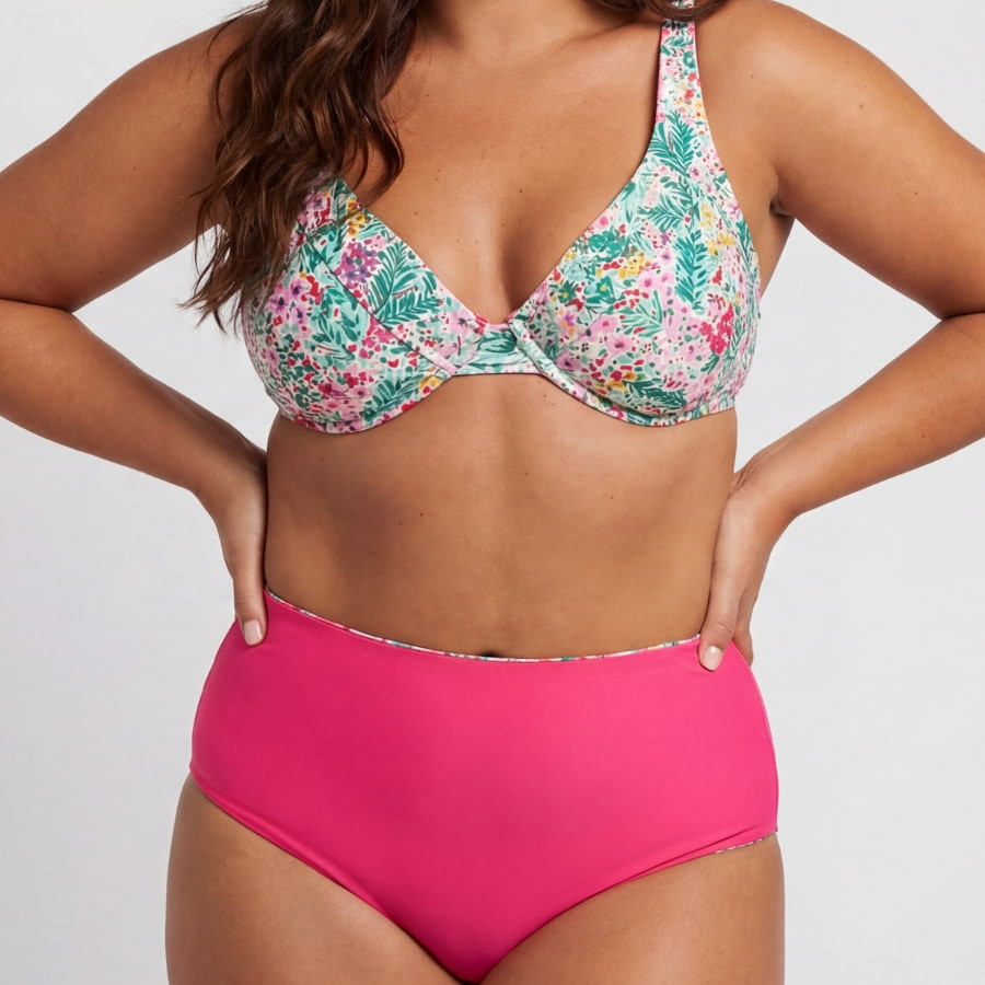 Reversible bikini full briefs, singular swim.