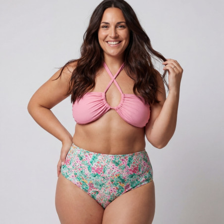 Bikini top, non wired, removable padded, singular swim.