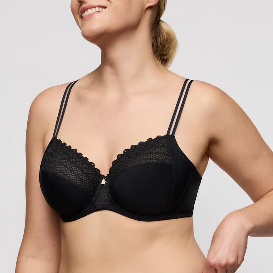 minimizer bra with underwire, twist side, primadonna twist.