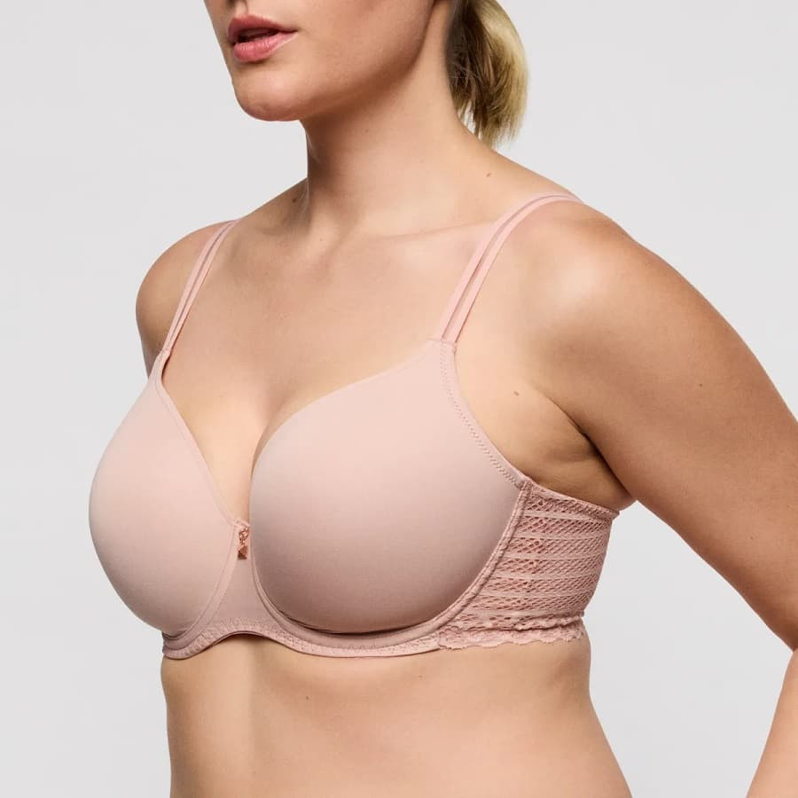 minimizer bra with padded, twist side, primadonna twist.