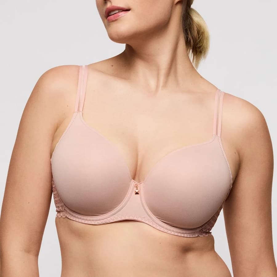 minimizer bra with padded, twist side, primadonna twist.