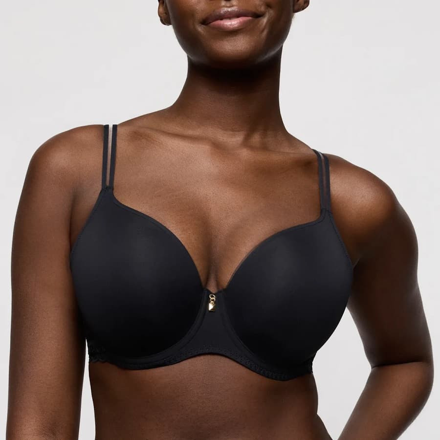 minimizer bra with padded, twist side, primadonna twist.