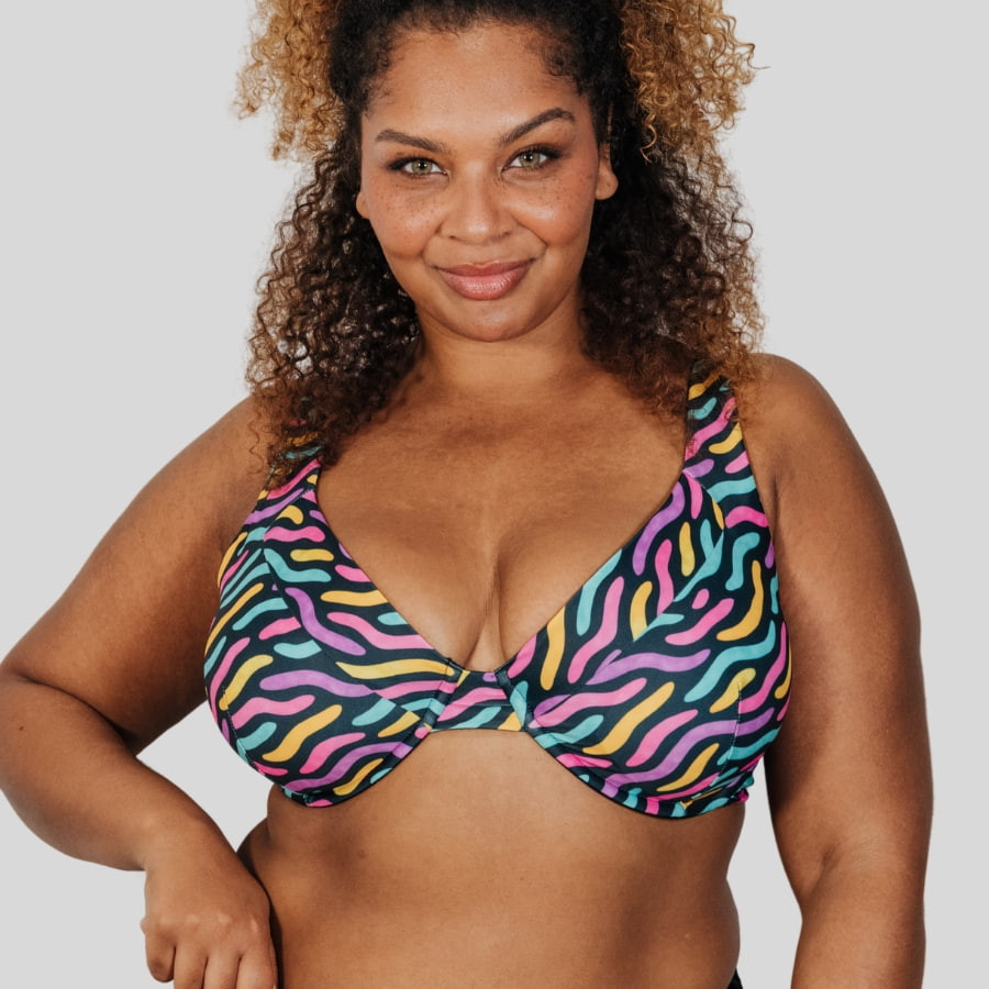 Full Cup Minimizer Bikini Top with Underwire,...