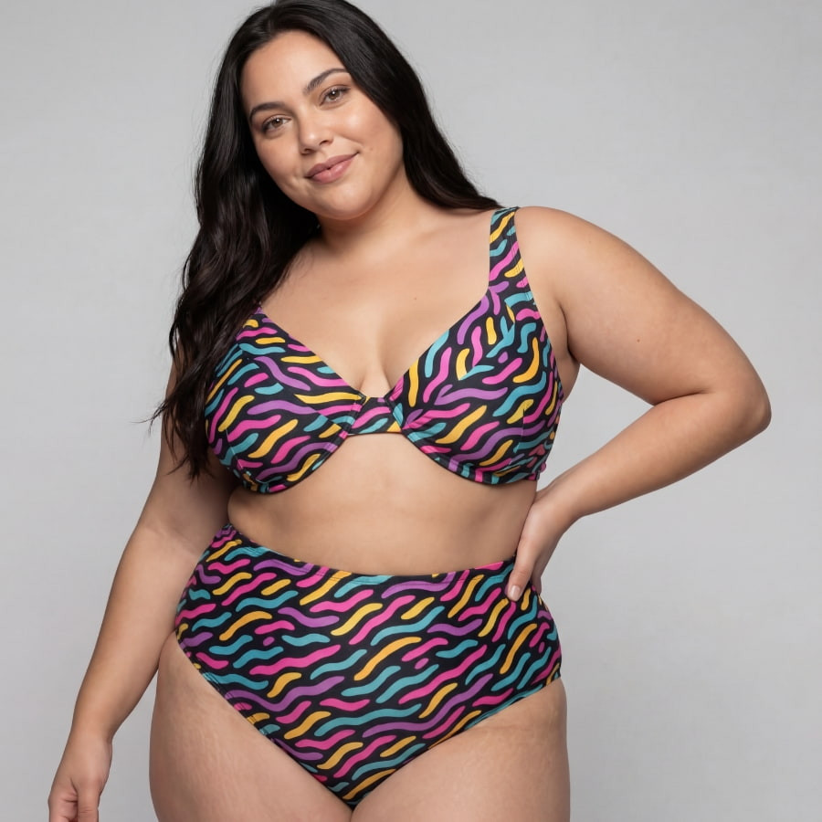 Conjunto bikini reductor estampado de singular swim.