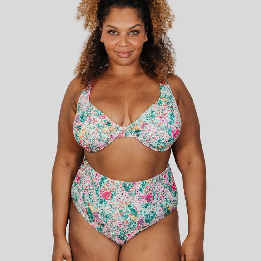 Braga bikini moldeadora talle alto y reversible, singular swim.