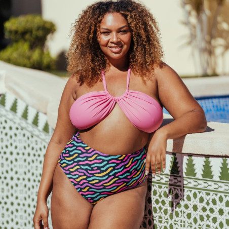 Bikini top, non wired, removable padded, singular swim.